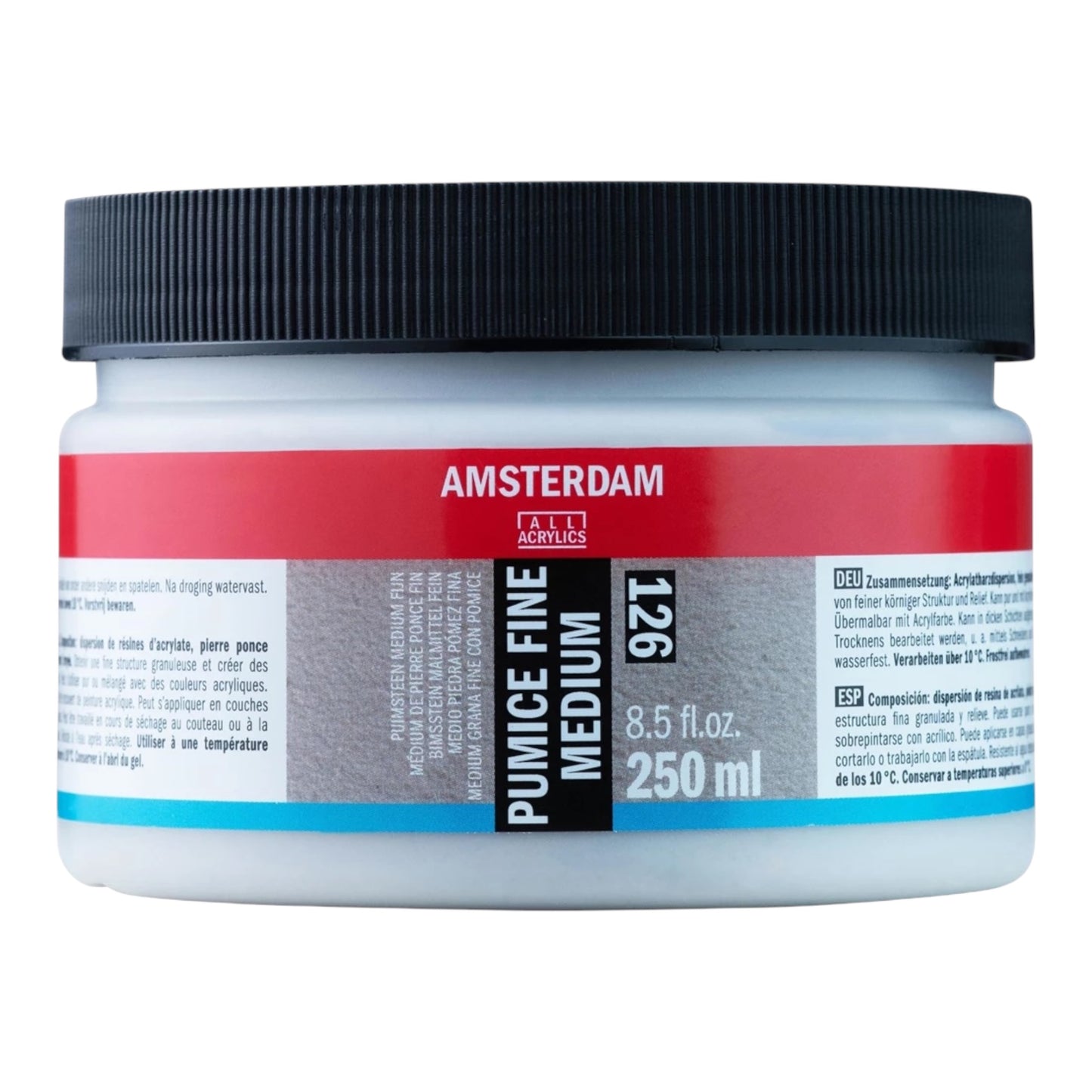 Amsterdam Malmittel Bimsstein Fein – 250 ml (Gefäß 126)