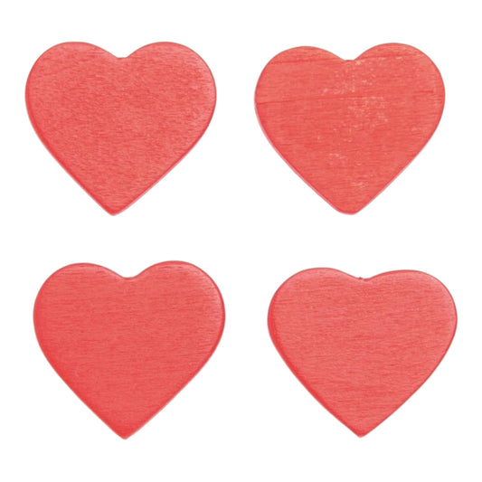 Glorex Holzstreuteile Herz klein, 12 Stück, ca. 2,5 × 2,5 cm