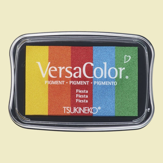 Rayher Stempelkissen VersaColor 5 Farben, Regenbogen , 7,5 x 4,7cm