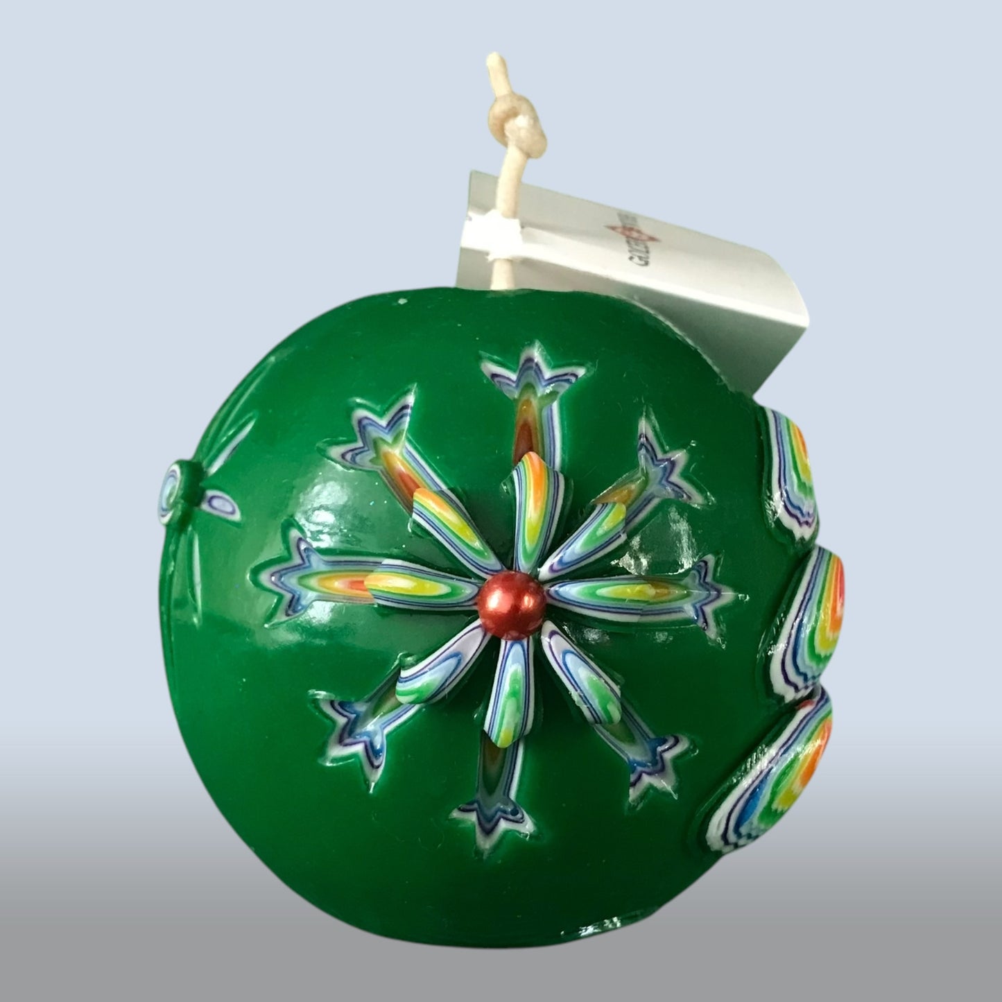 Geschnitzte Kerze Rund - Frosted Leaves