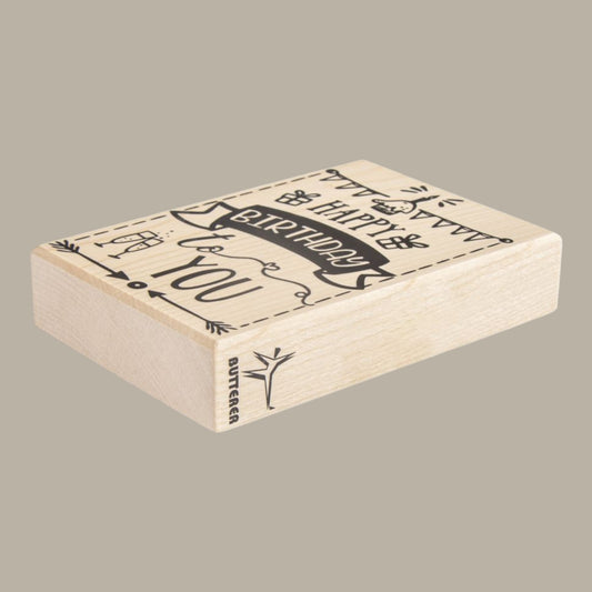 Rayher Holzstempel Happy Birthday 7x10cm