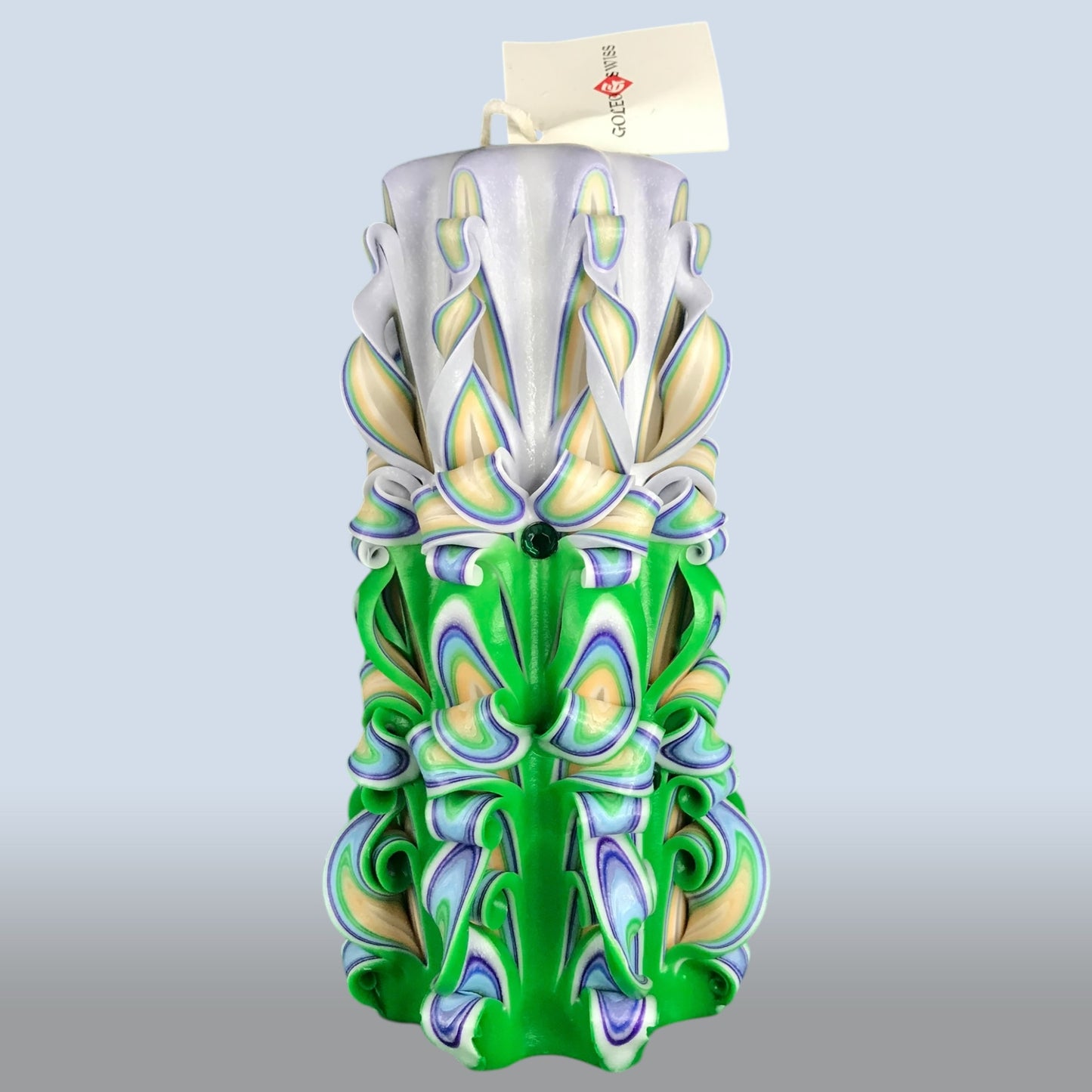 Geschnitzte Kerze Gross - Lemon Meadow