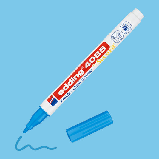 Edding 4085 Kreidemarker Hellblau, Rundspitze 1-2 mm