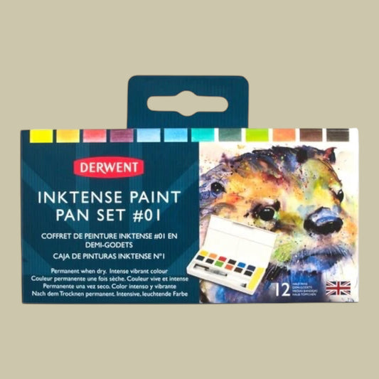 Derwent Inktense 12 Paint Pan Travel Set #1 Watercolor