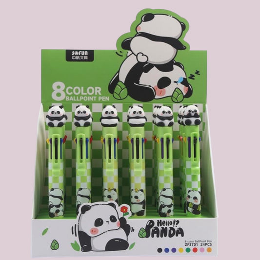 Druckkugelschreiber "Panda" 8in1, 8-Farben
