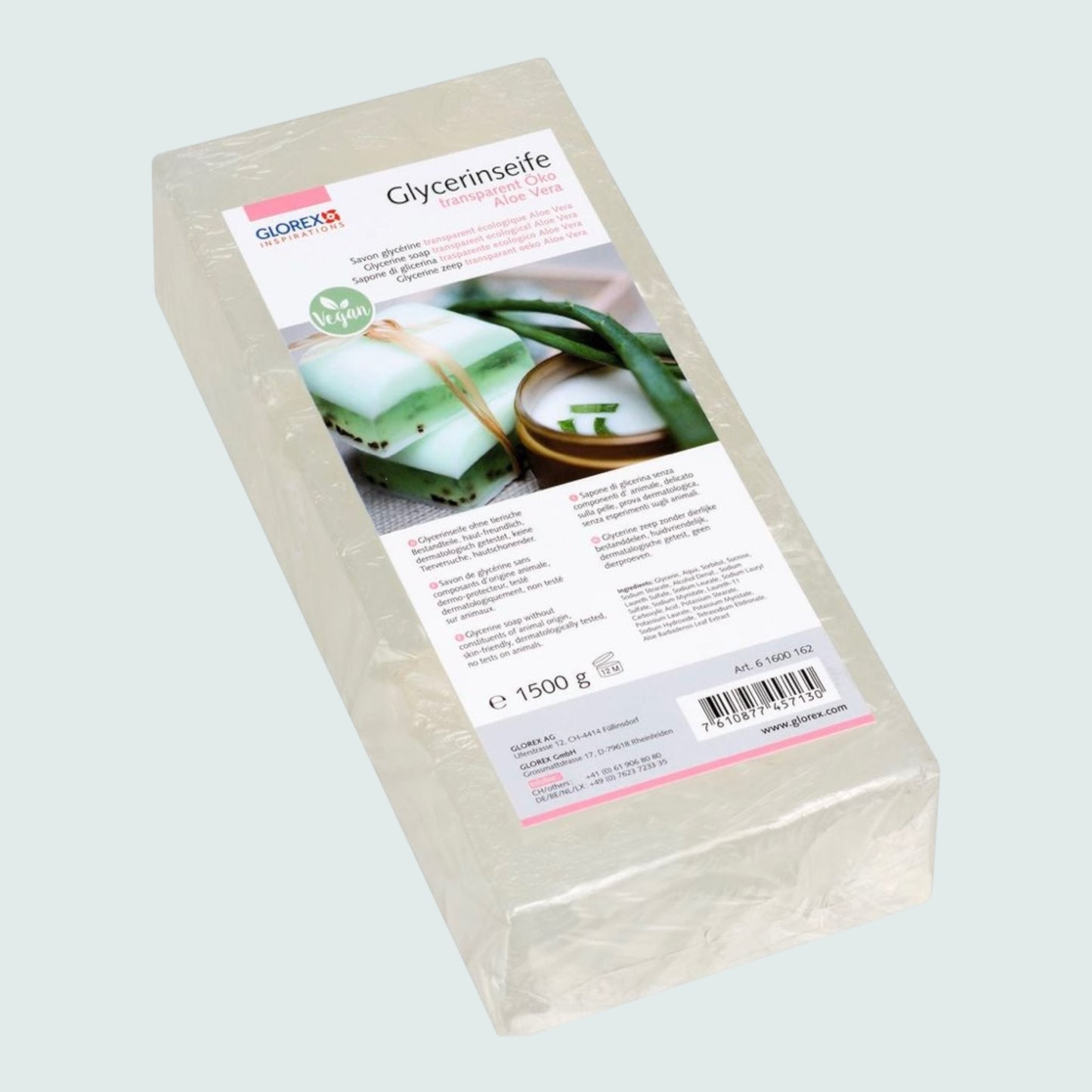 Glorex Glycerin Soap Eco Aloe Vera transparent 1500g