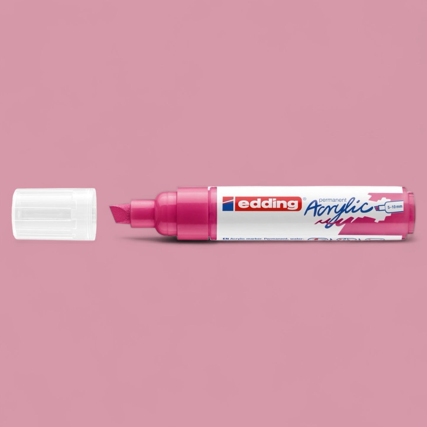 Edding 5000 acrylic marker telemagenta 909, wedge tip 5-10 mm