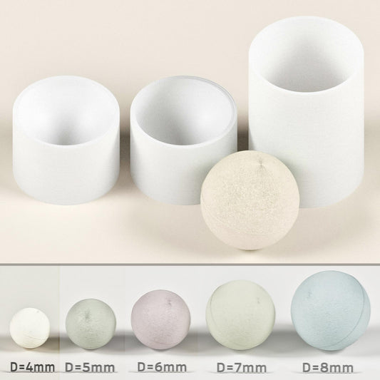 Goleo Pressformen für Badebomben – Rund, 5 Größen (Ø 4–8cm)