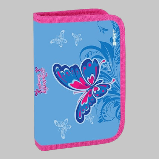 Schüler-Etui "Butterfly", 1-Zipp, 22-tlg