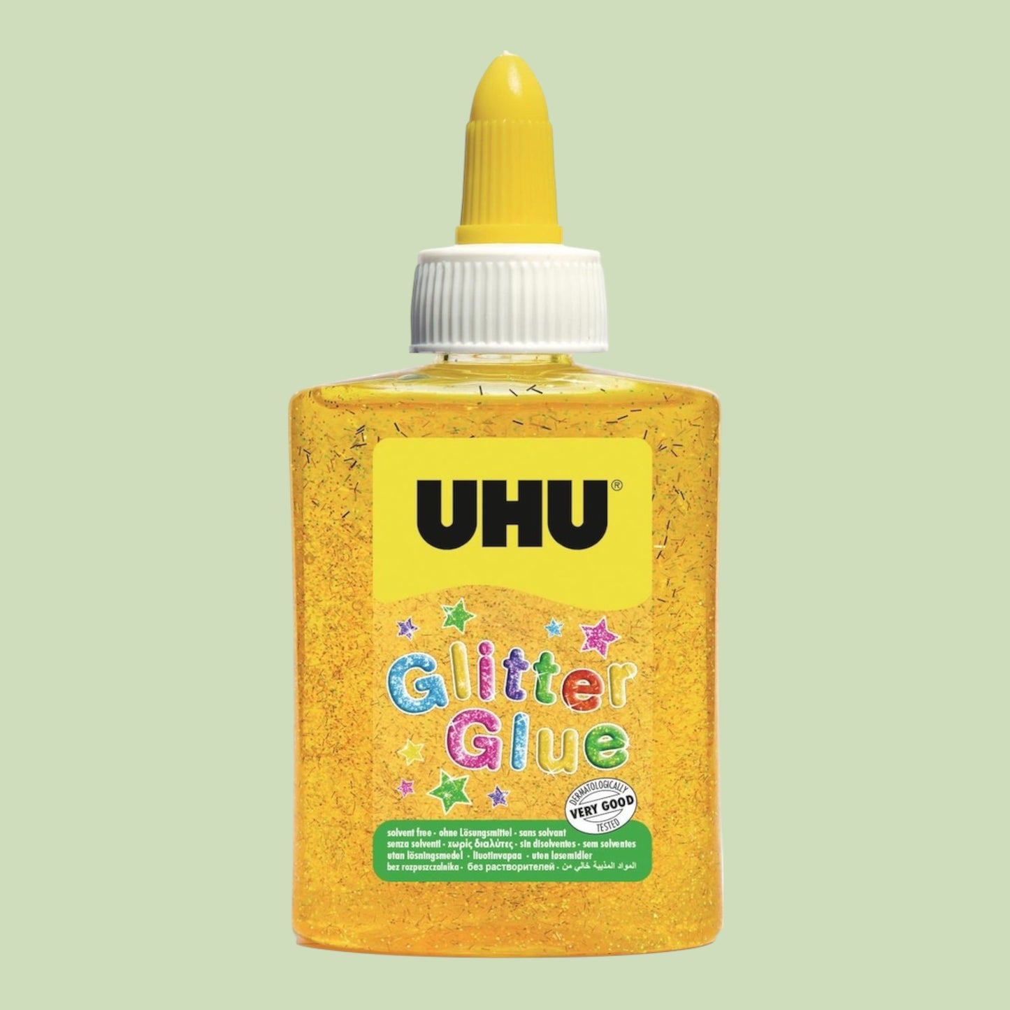 UHU Glitter Glue Gelb, 90 g / 50 mlq