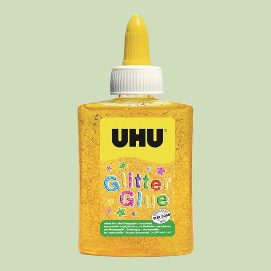 UHU Glitter Glue Yellow, 90 g / 50 ml