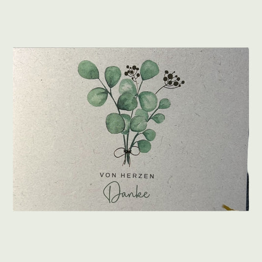Postkarte „Von Herzen Danke“