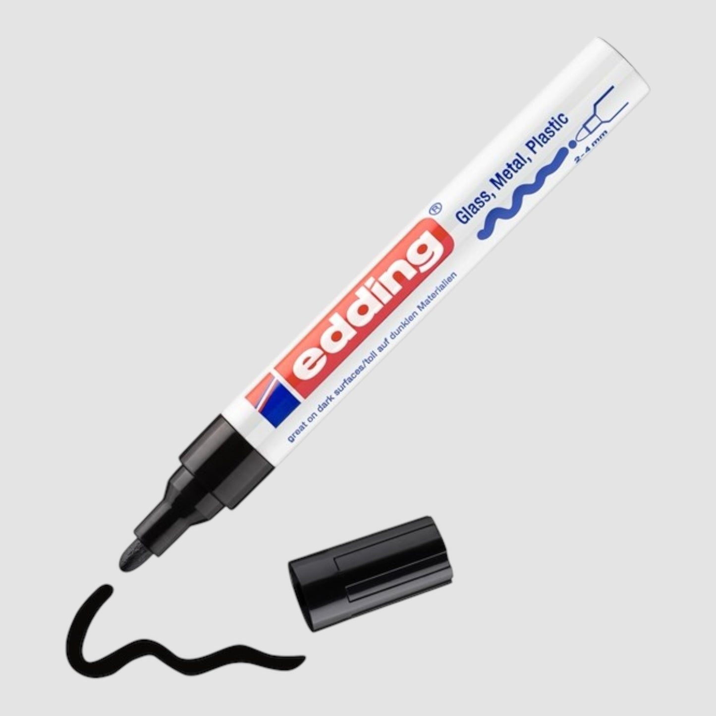 Edding 750 creative Glanzlack-Marker Schwarz , Rundspitze 2-4 mm
