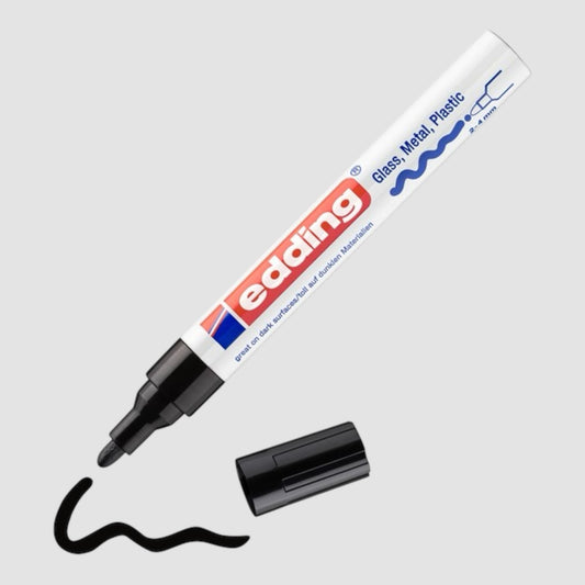 Edding 750 creative Glanzlack-Marker Schwarz , Rundspitze 2-4 mm