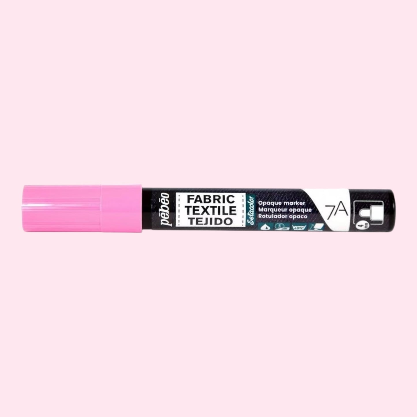 Pébéo Textil 7A Marker Opak – 4 mm Rundspitze , Rosa