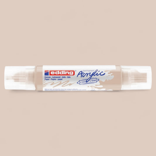 Edding 5400 Acryl 3D Double Liner warmbeige 255 , Tubenspitze 2-3 mm . 5-10 mm