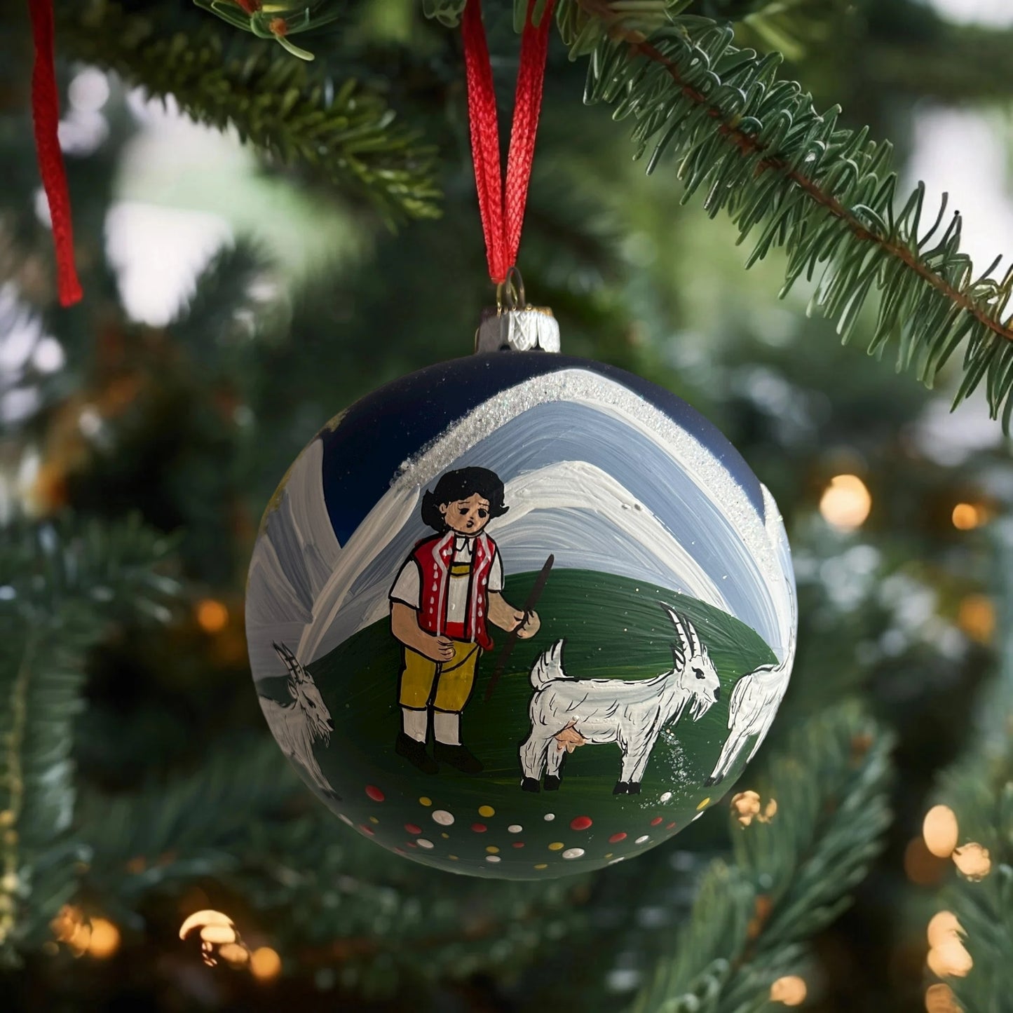 Weihnachtskugeln Appenzeller Senn Dunkelblau