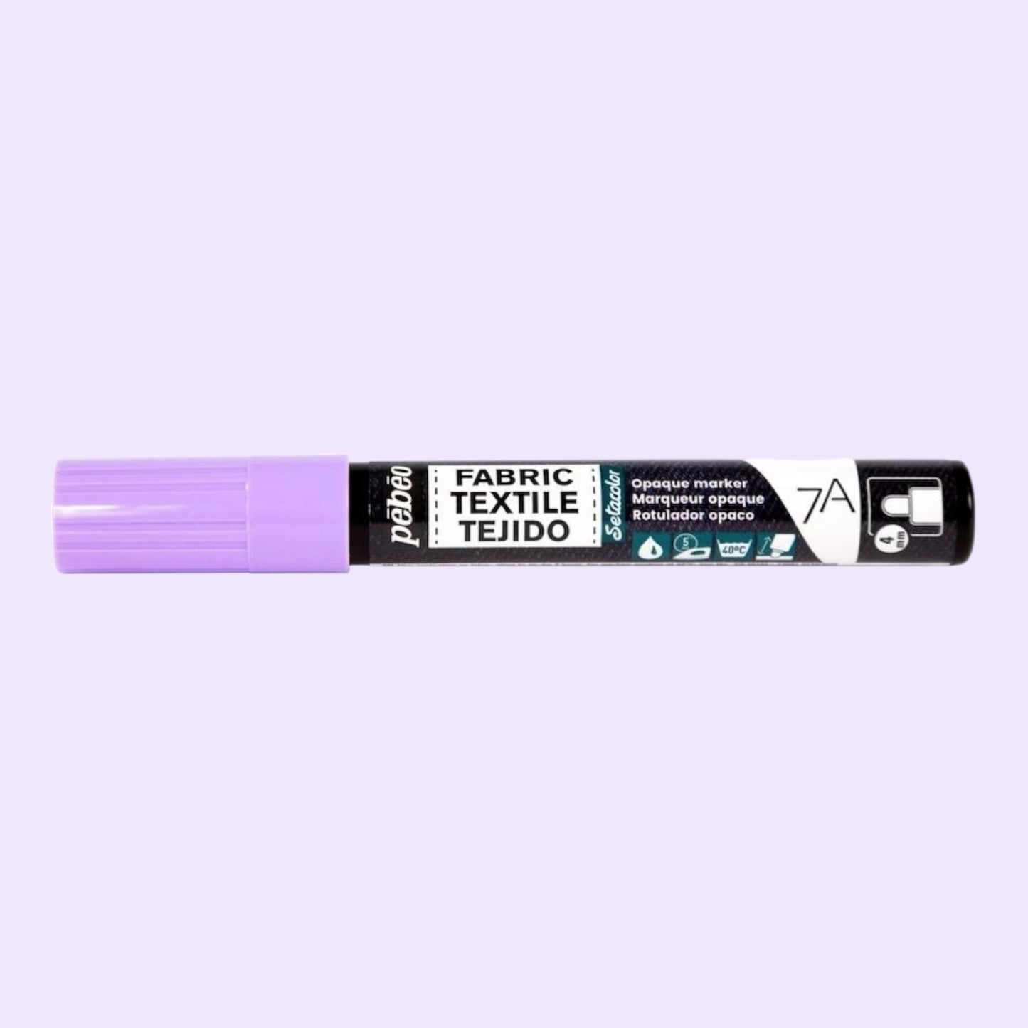 Pébéo Textil 7A Marker Opak – 4 mm Rundspitze , Pastellviolett