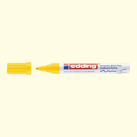 Edding 4040 Permanent Matt Paint Marker Yellow, Round Tip 1–2 mm