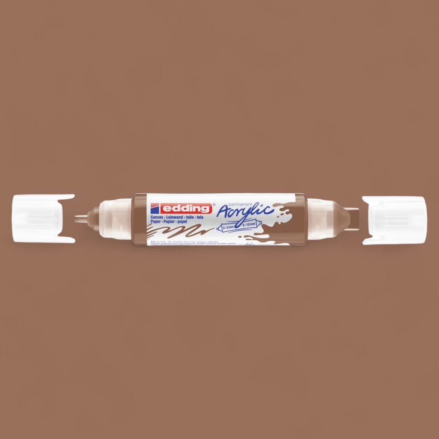 Edding 5400 Acryl 3D Double Liner hazelnut 919, tube tip 2-3 mm. 5-10 mm