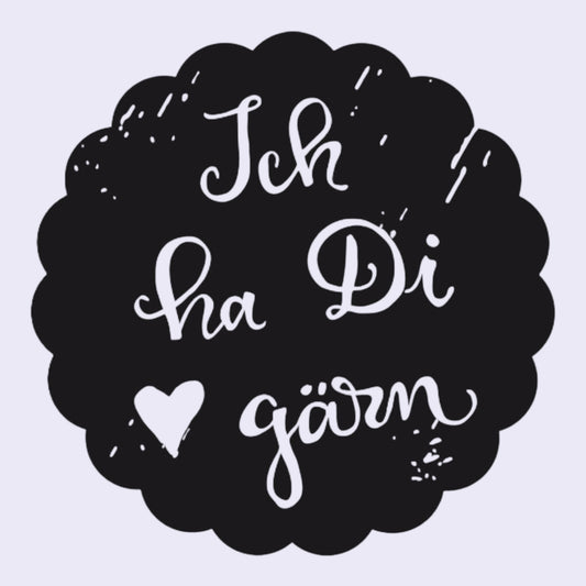 Woodies wooden stamp I love you Ø 3 cm