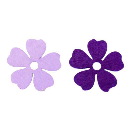 Glorex Blumen Streuteile, 8 Stück, ca. 3,2 cm, rosa / bordeaux, FSC