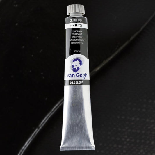 Van Gogh Ölfarbe – Elfenbeinschwarz 701 – 20 ml, 60 ml