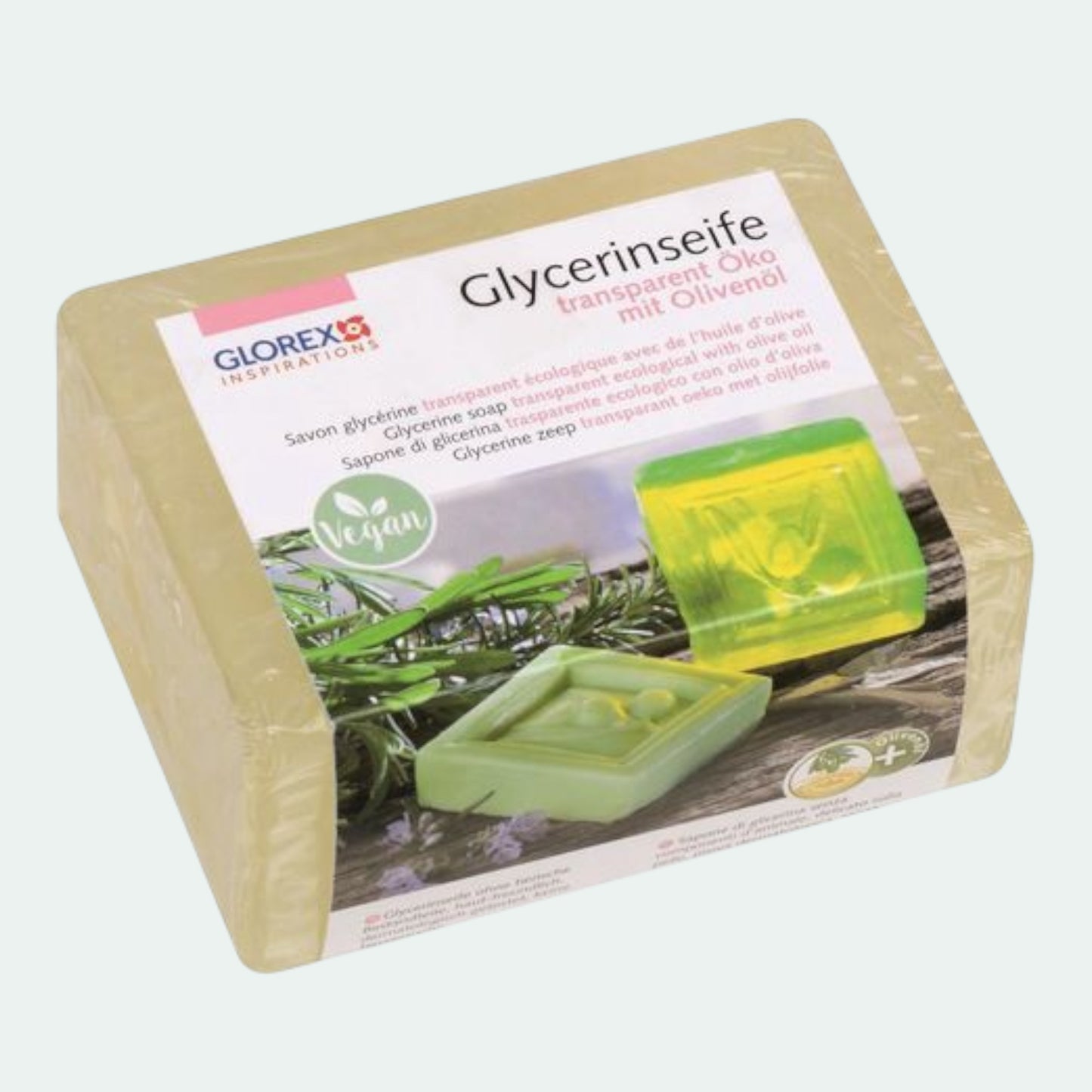 Glorex Glycerinseife Öko mit Olivenöl transparent 500g