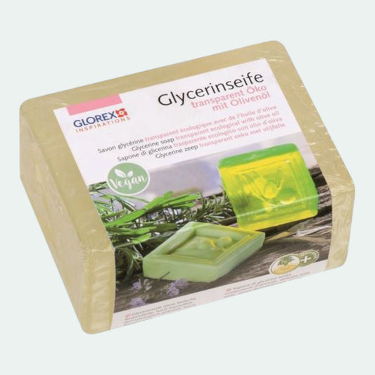 Glorex Glycerinseife Öko mit Olivenöl transparent 500g