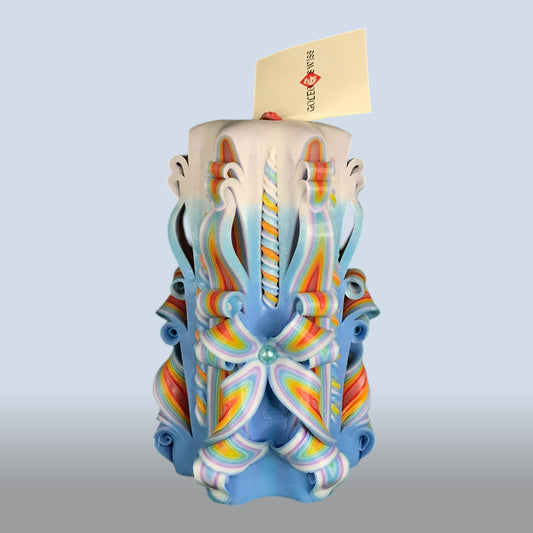 Geschnitzte Kerze Mittel - Pastel Dream