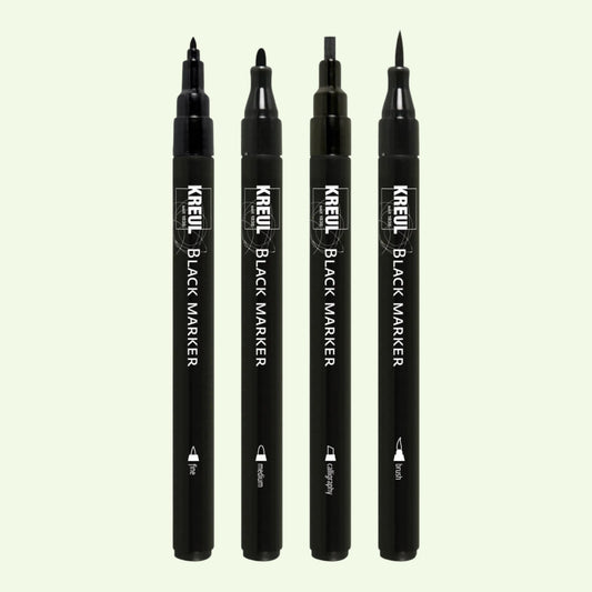 Kreul Black Marker, schwarz, 4er Set