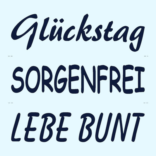 Glorex Reliefeinlage Glückstag Sorgenfrei, Lebe Bunt