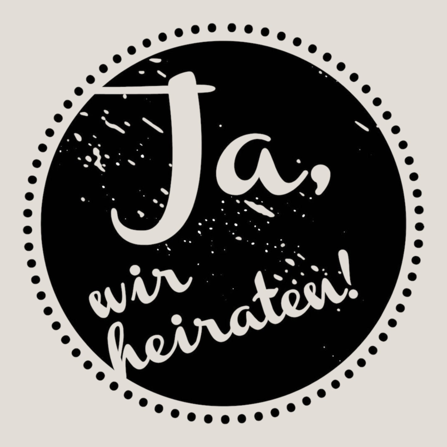 Woodies Holzstempel Ja, wir heiraten Ø 3 cm