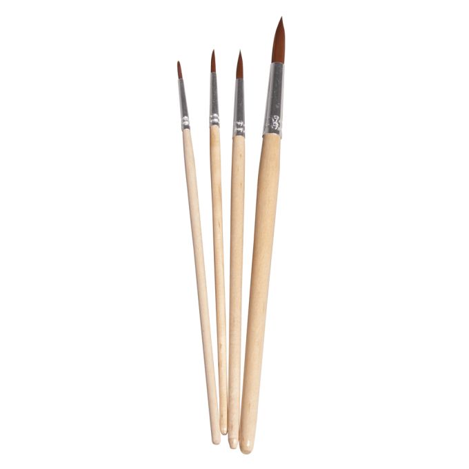 Rayher brush set kindergarten+school, FSC 100% -Set with 4 brushes