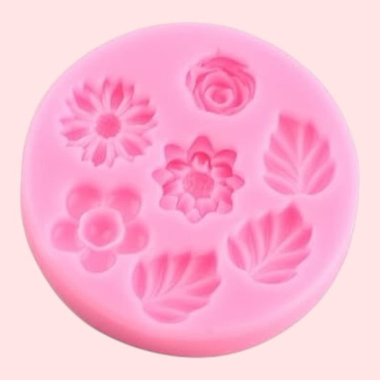 silicone mold with flower pattern