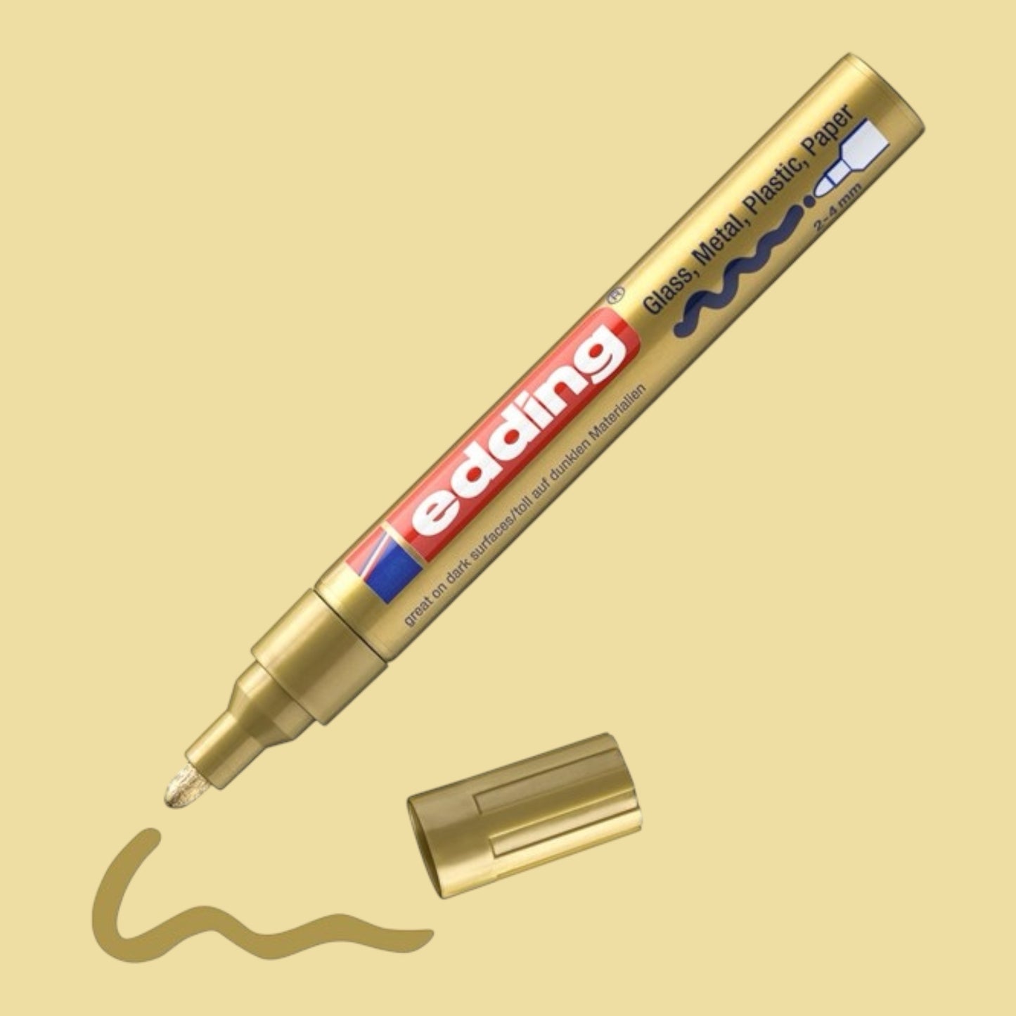 Edding 750 creative Glanzlack-Marker Gold , Rundspitze 2-4 mm