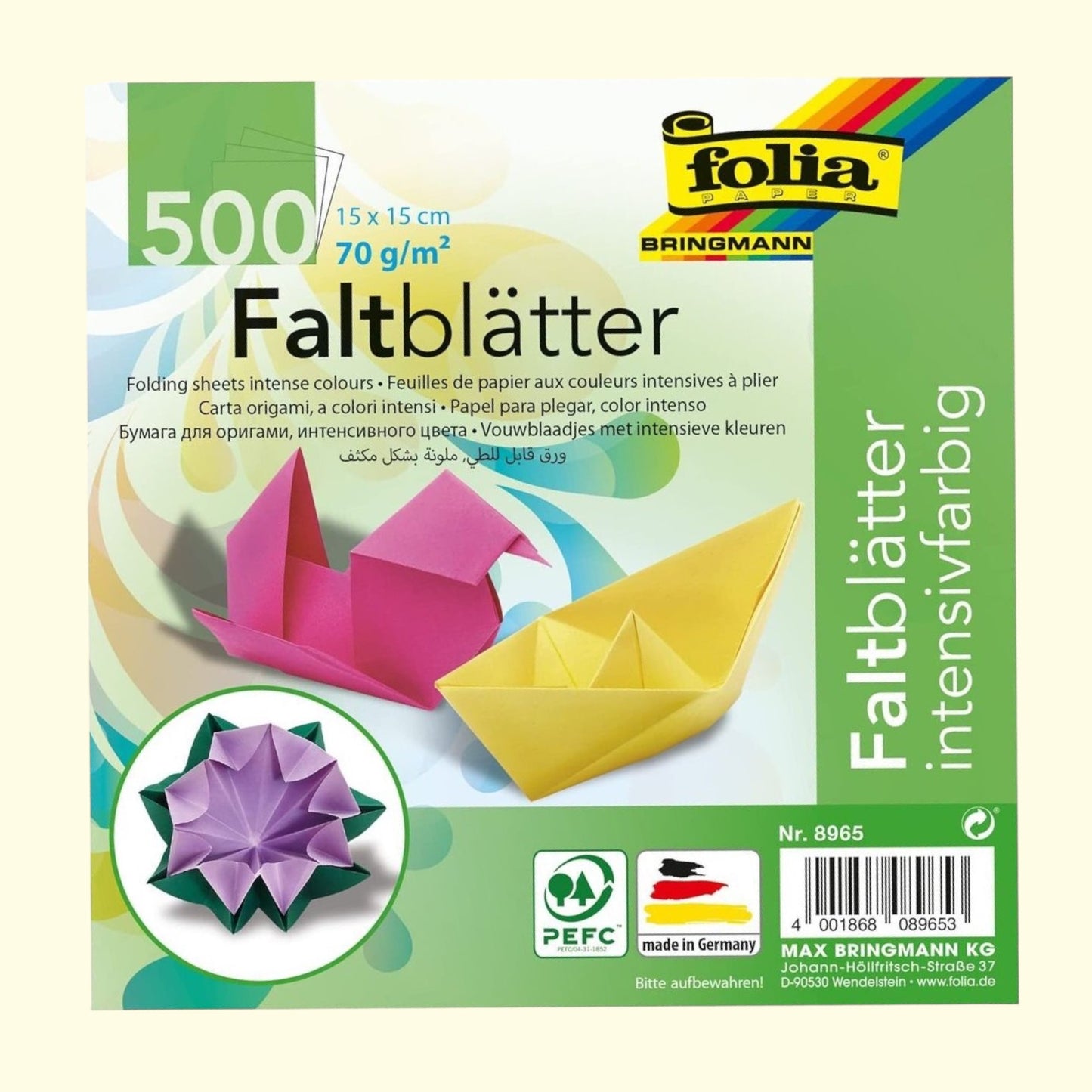 Folia leaflets 15 x 15 cm 70 g