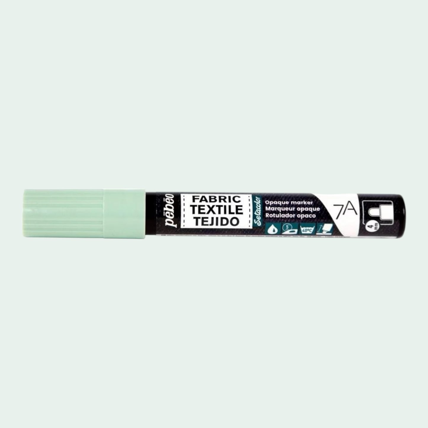 Pébéo Textil 7A Marker Opak – 4 mm Rundspitze , Pastellgrün