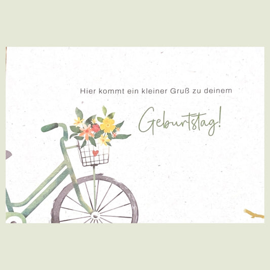 Postkarte „Hier kommt ein kleiner Gruß zu deinem Geburtstag!“