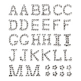 Glorex P&D Buchstabe 13mm A-M crystal selbstklebend (je 2 Stck)