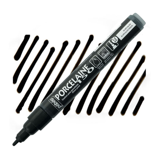 Pebeo Porcelaine 150 Paint Marker - Anthracite Black, Breit