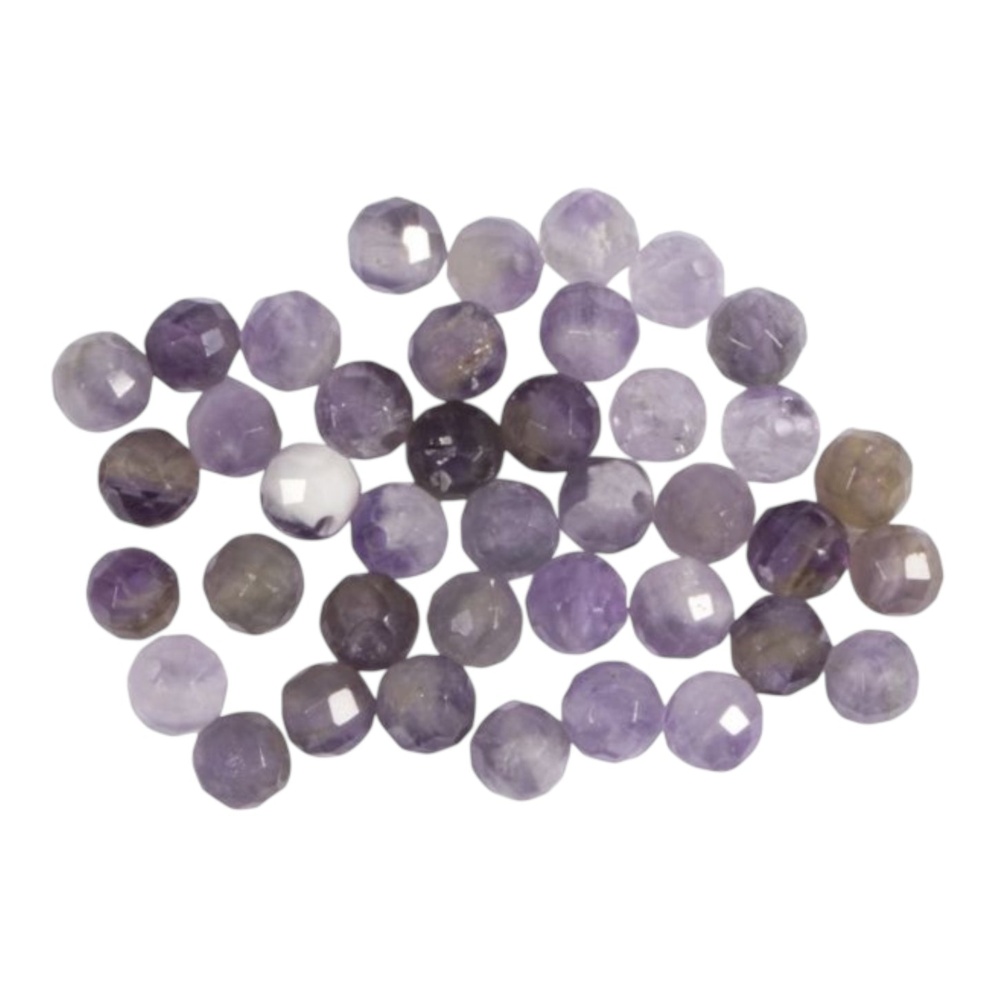Rayher Halbedelsteinperlen Amethyst – facettiert , 4 mm, 40 St.