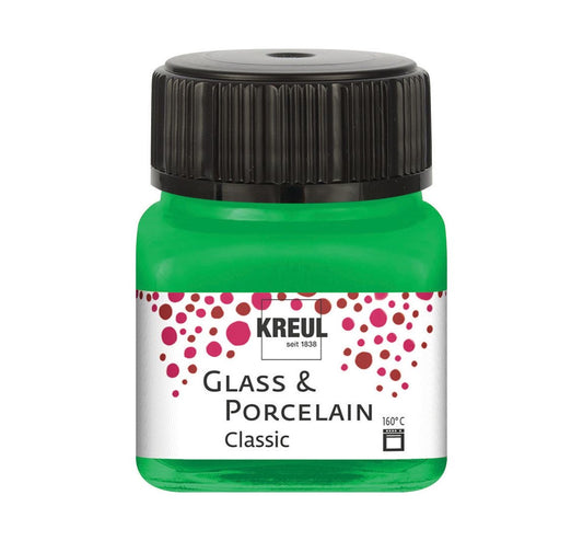 Kreul Glass & Porcelain Classic, Porcelain and Glass Paint Opaque Green 16223