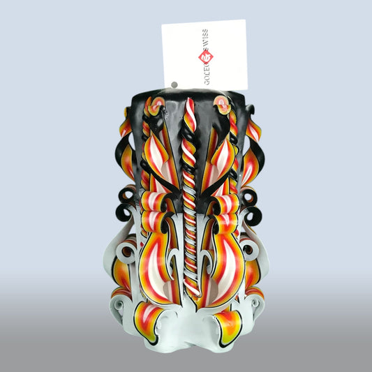 Geschnitzte Kerze Mittel - Fire Ink