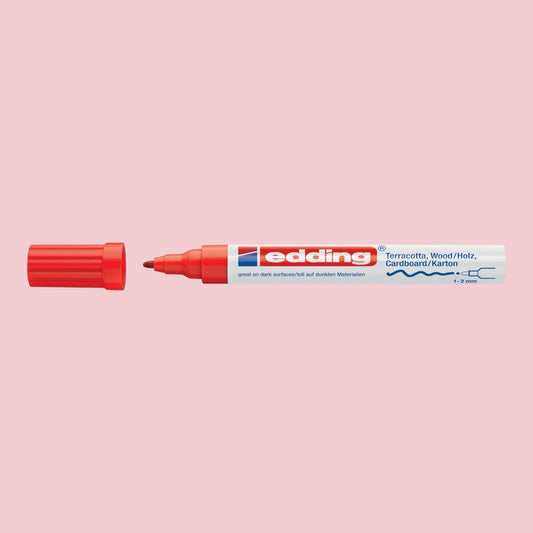 Edding 4040 Permanent Mattlackmarker Rot , Rundspitze 1–2 mm