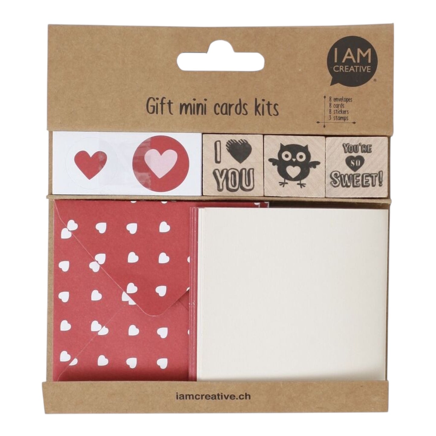 I Am Creative Stempelset I love mit Geschenkanhänger