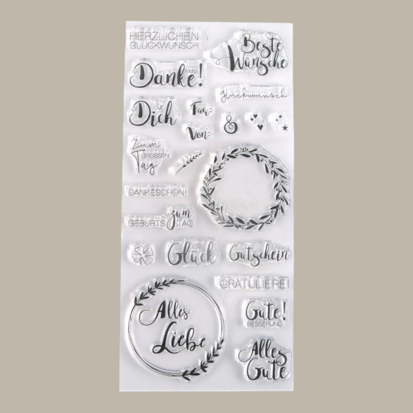 Rayher silicone stamp stamp. Many wishes