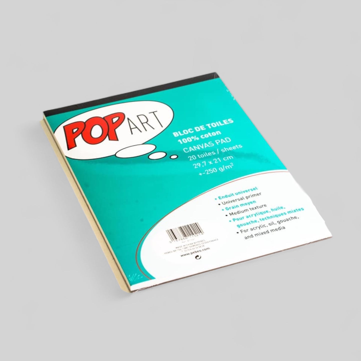 Pébéo Pop-art Canvas Block Oil/Acrylic/Gouache Block A4 Cotton