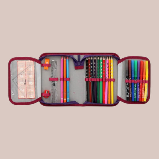 Schüler-Etui ''DIZZY MONSTER', 1-Zipp, 28-tlg