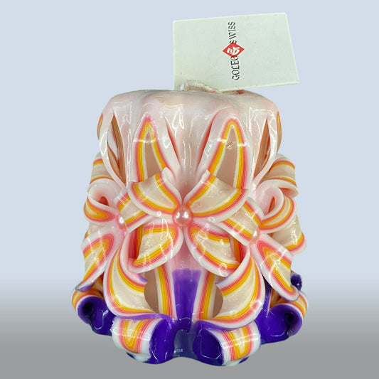 Geschnitzte Kerze Klein - Berry Fire